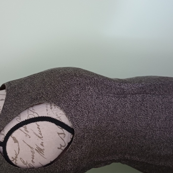 Amy Matto Brown & Cream Textured Sleeveless Sheath Dress Sz 8 Classic Buiness - Picture 3 of 8